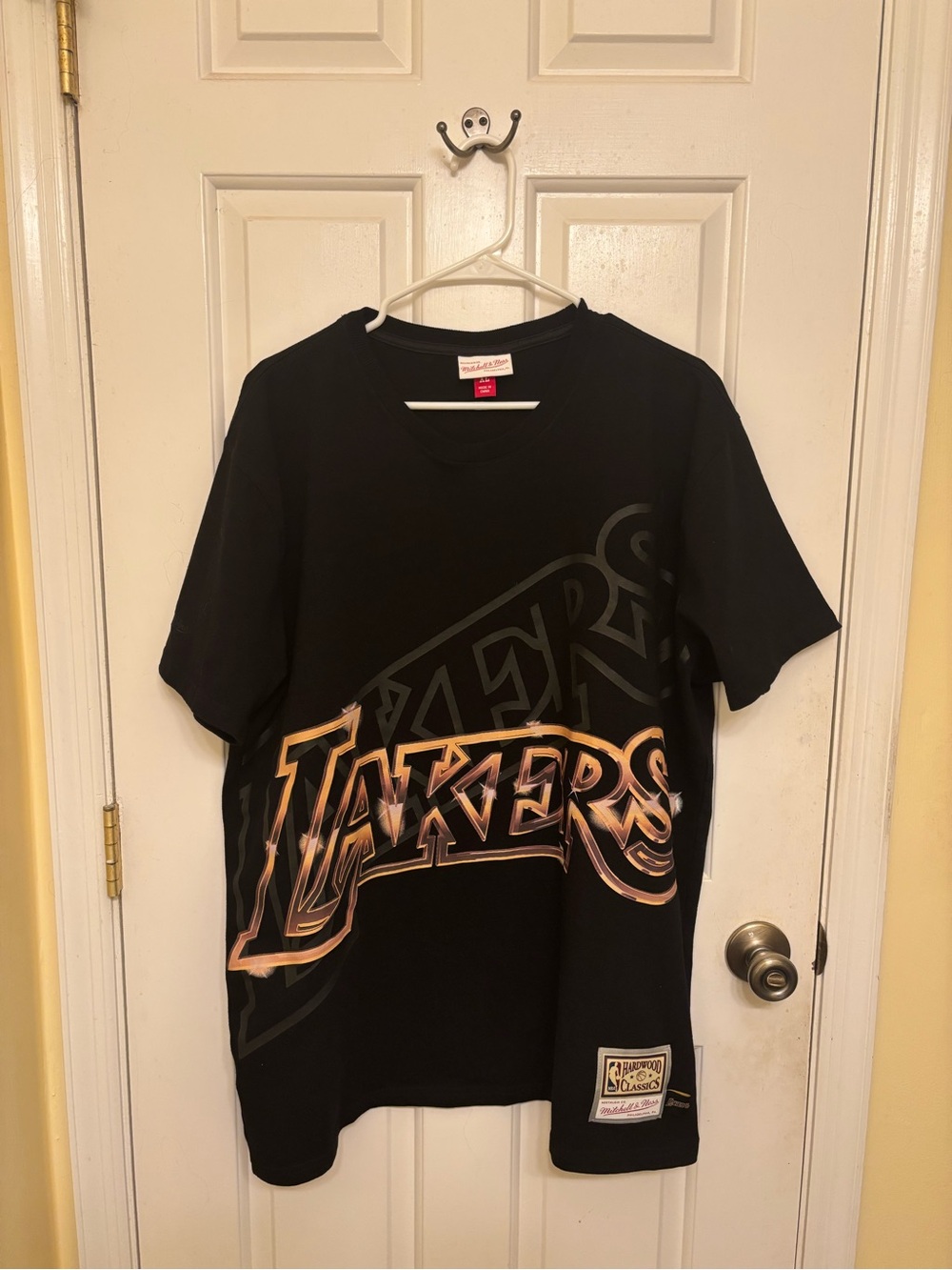 Mitchell & Ness Los Angeles Lakers Black and Gold NBA Graphic Tee